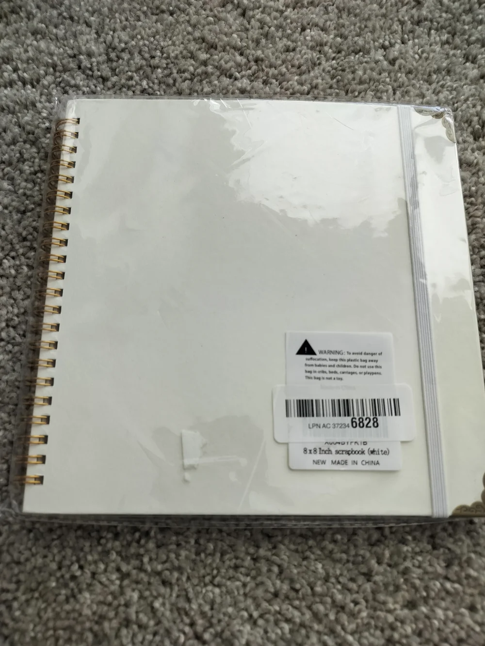 White Scrapbook 8 X 8 Inch BRAND NEW Sealed In Plastic